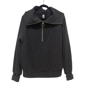 Varley Vine Ottoman Half Zip Pullover Black Size L